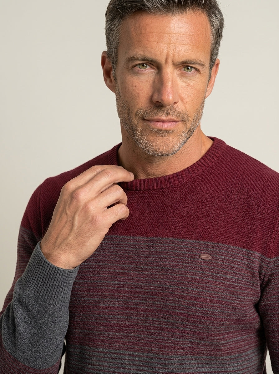 Pull Homme Rayé Bicolore