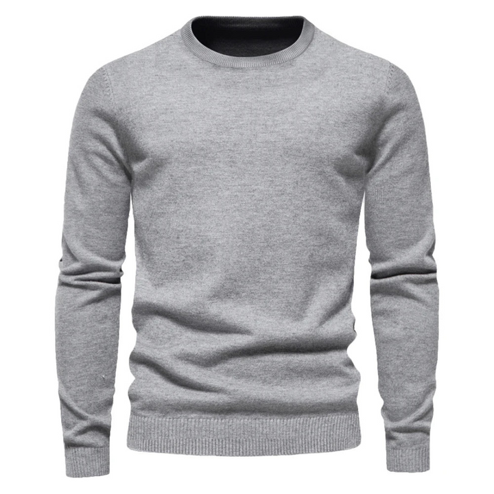 Pull Homme Uni Coupe Ajustée – Gris