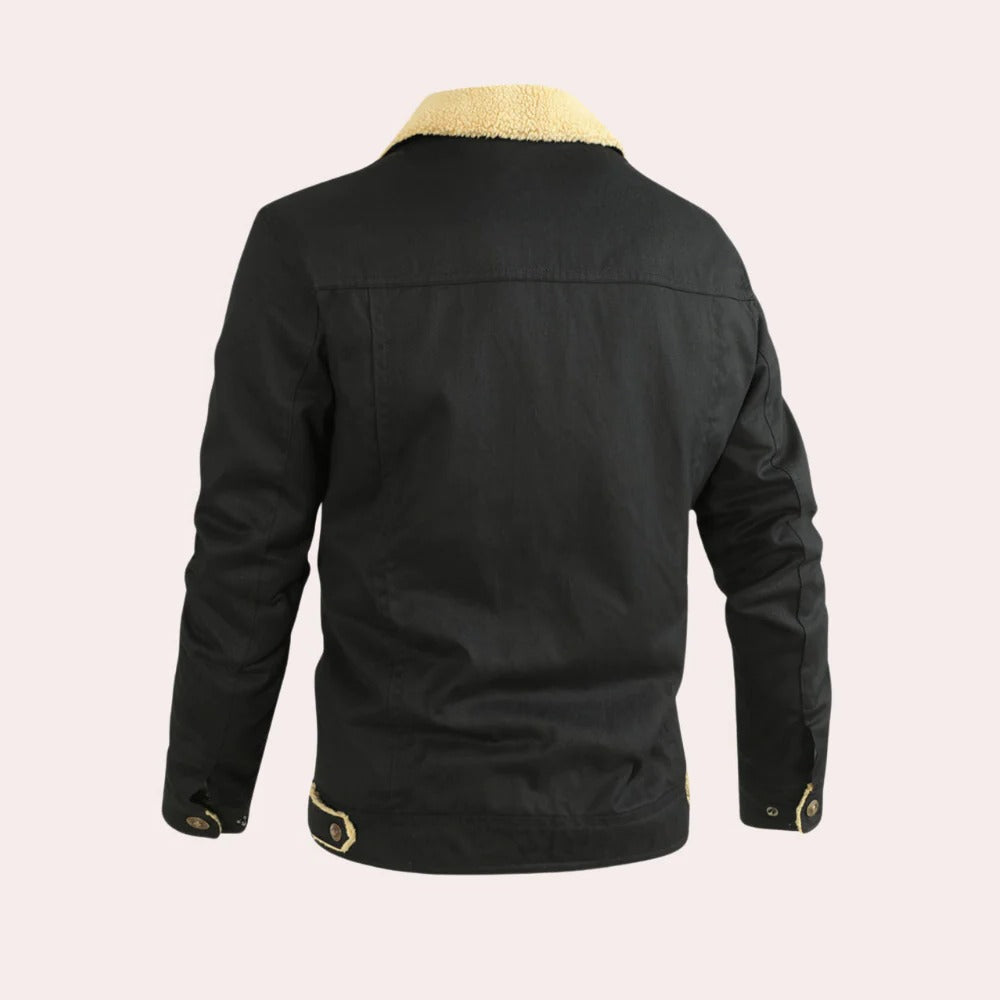 Pull Homme Zippé Col Doublé