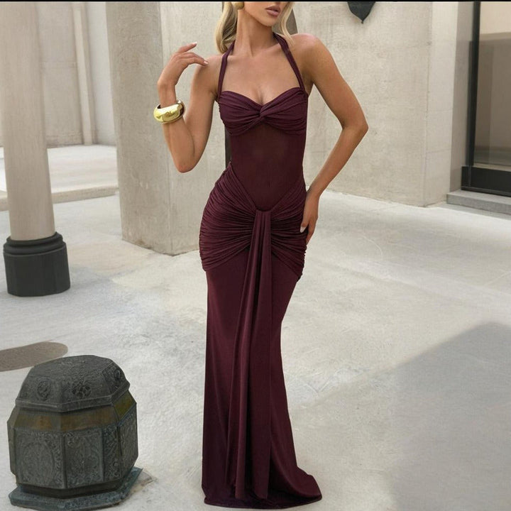 Robe Longue Dos Nu Drapée