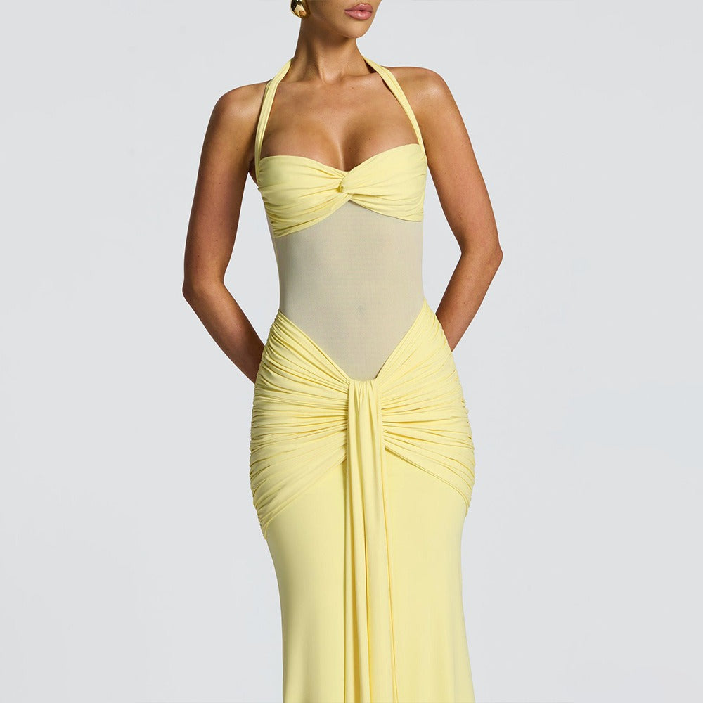 Robe Longue Dos Nu Drapée