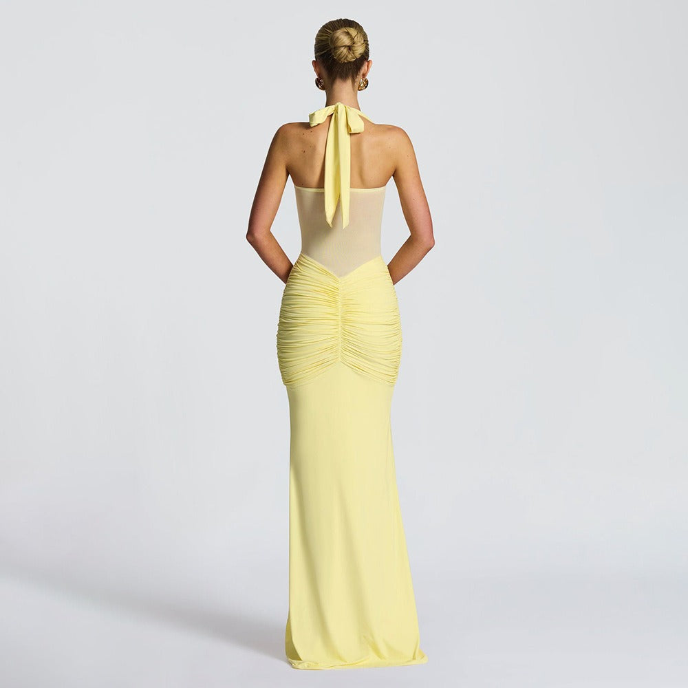 Robe Longue Dos Nu Drapée