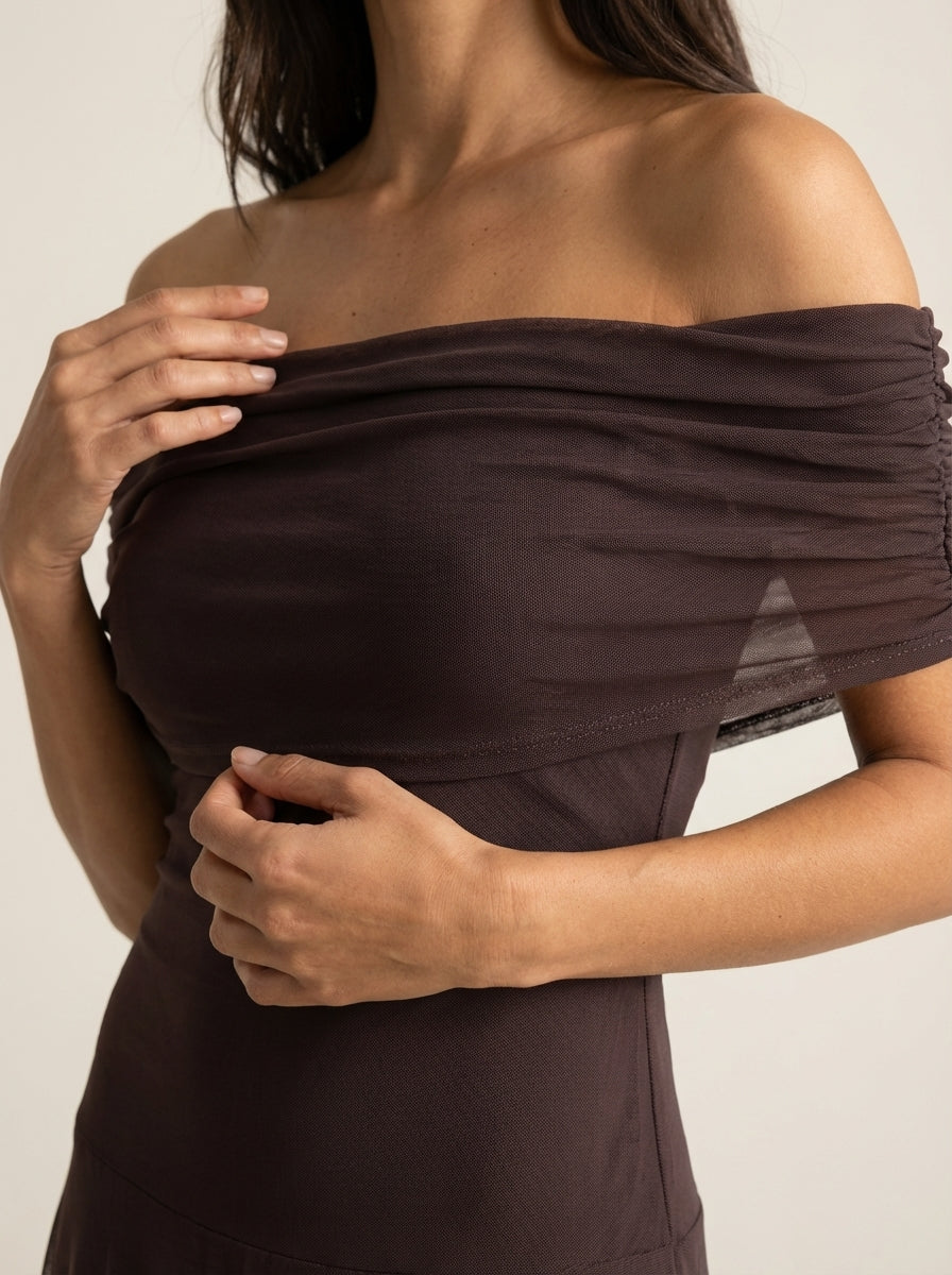Robe Longue Épaules Dénudées