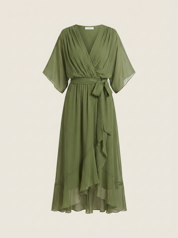 Robe Longue Portefeuille Fluide