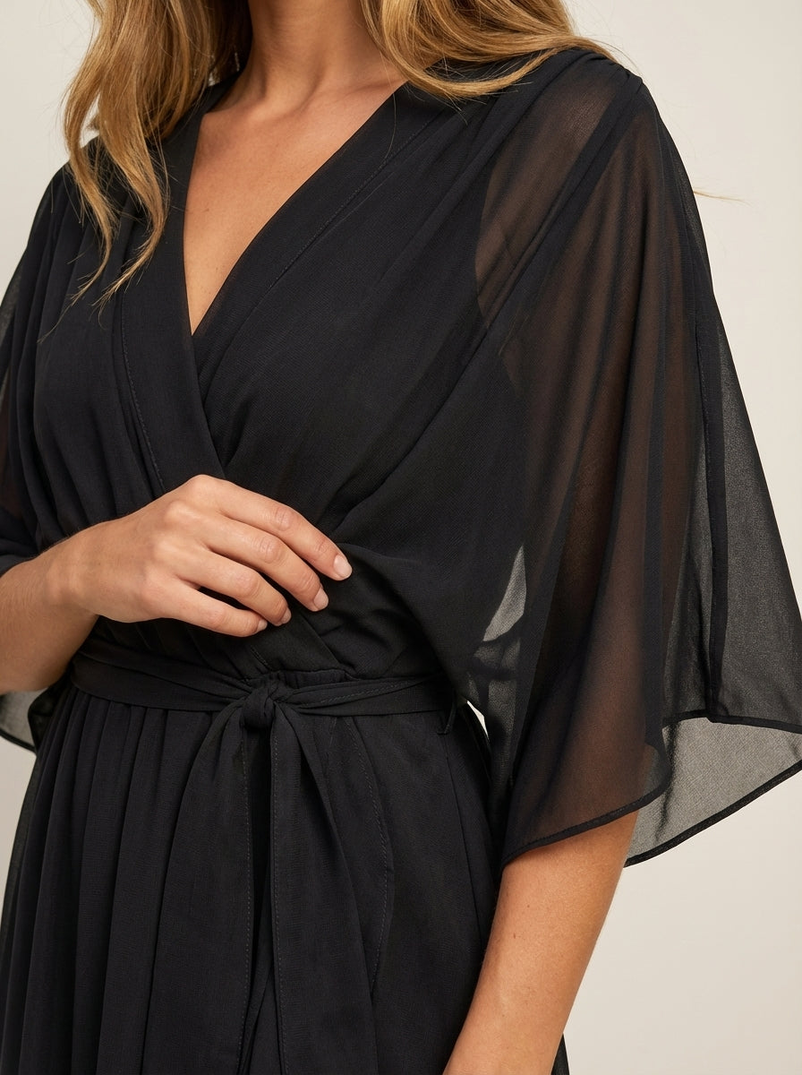 Robe Longue Portefeuille Fluide