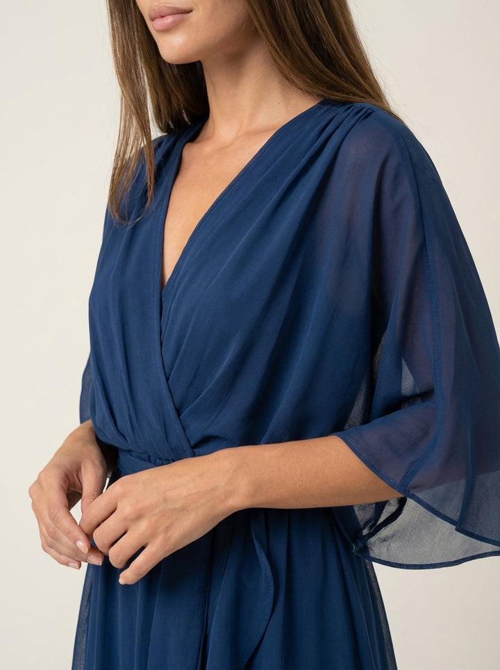 Robe Longue Portefeuille Fluide