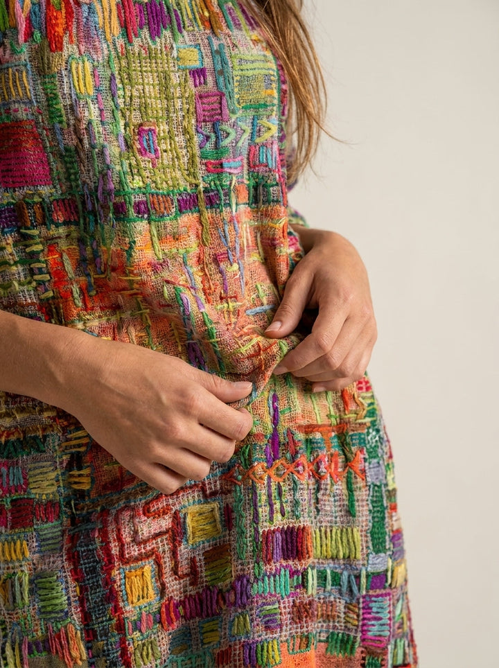 Robe Midi Broderies Ethniques