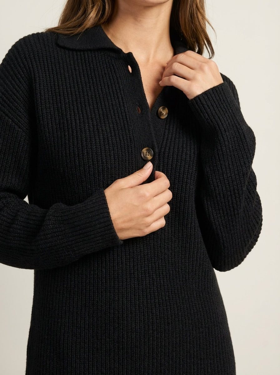 Robe Midi Col Polo