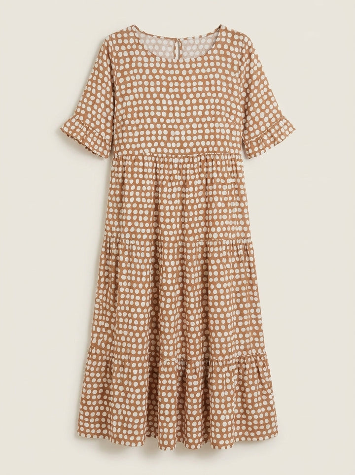 Robe Midi Fluide à Pois