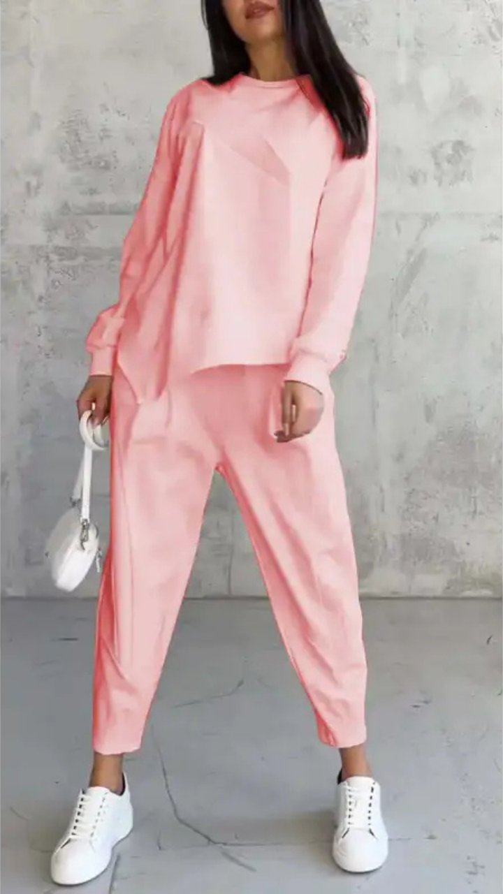 Ensemble Coordonné Coupe Ample – Rose