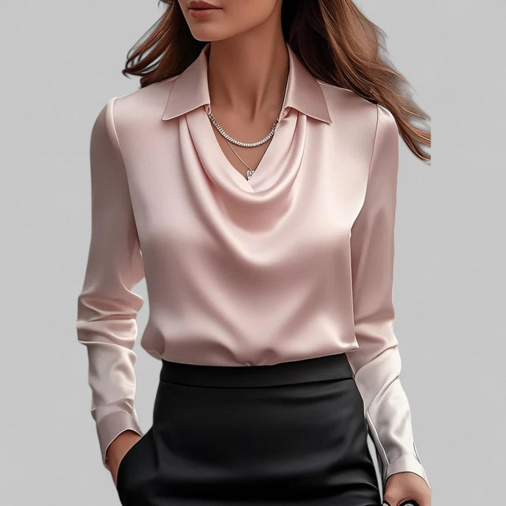 Top Élégant Col Bénitier – Rose