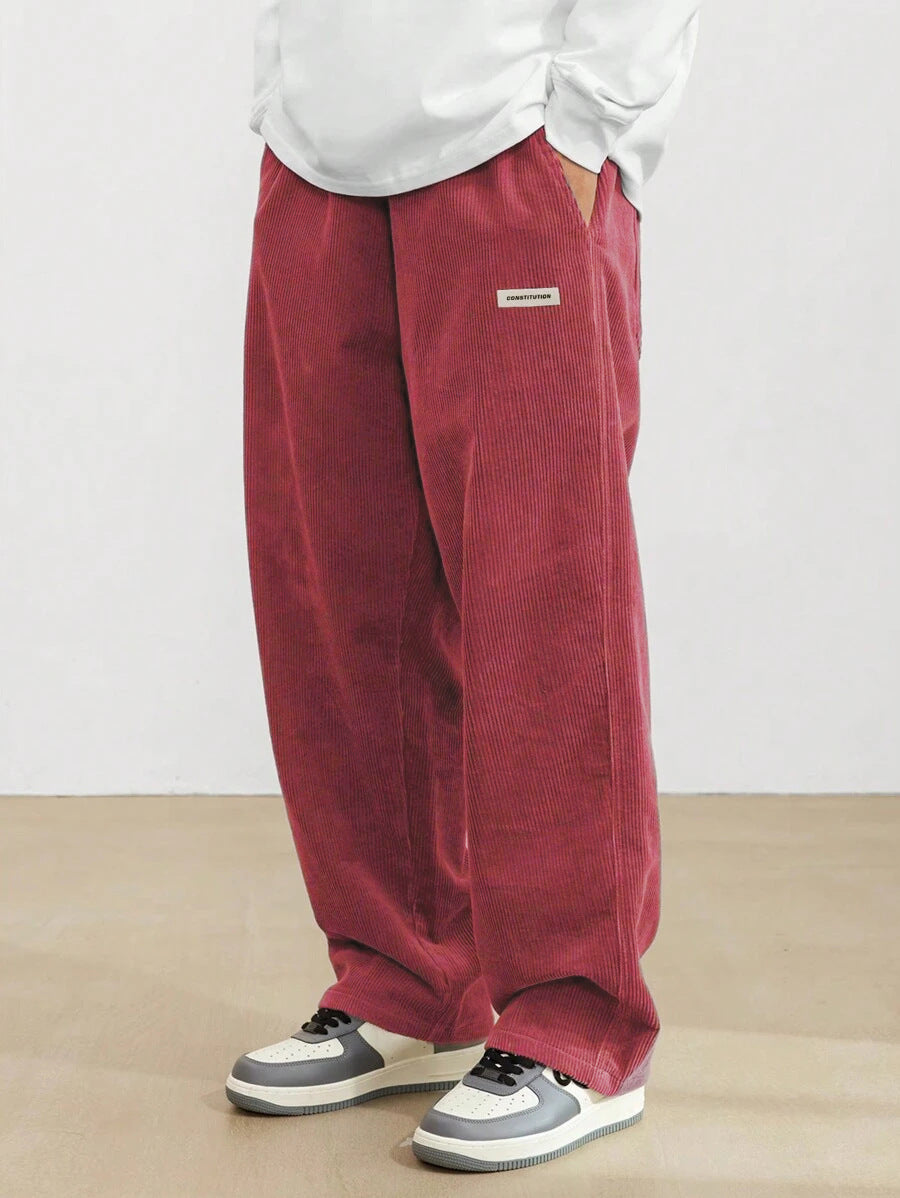 Pantalon Ample Style Urbain – Rouge