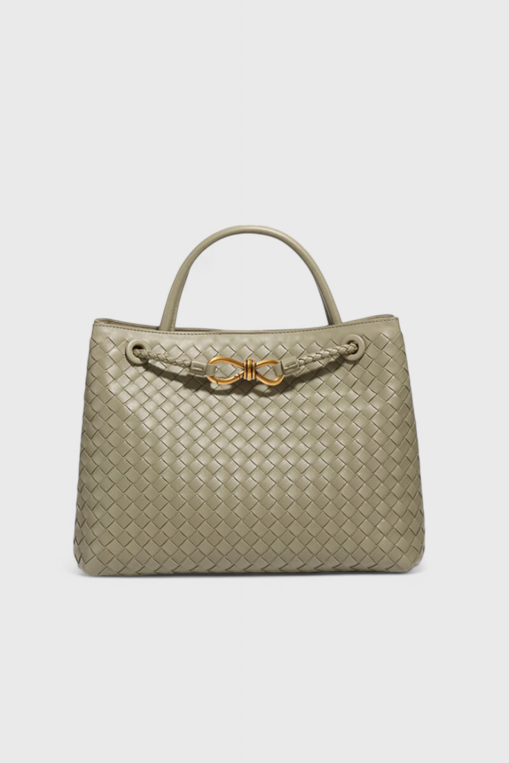 Sac à Main Tressé Structuré – Vert