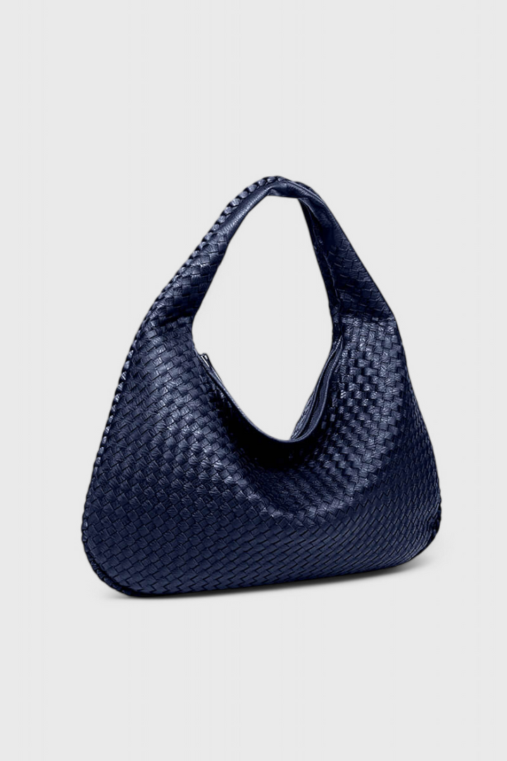 Sac Besace Tressé Chic – Bleu Marine
