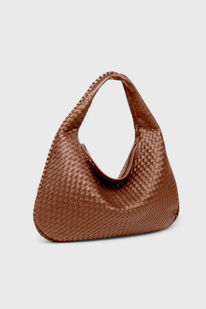 Sac Besace Tressé Chic – Marron