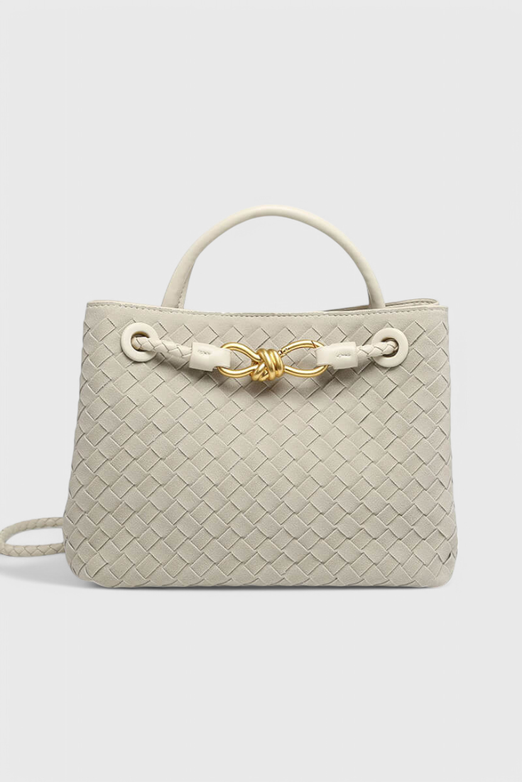 Sac Porté Épaule Tressé Chic – Blanc