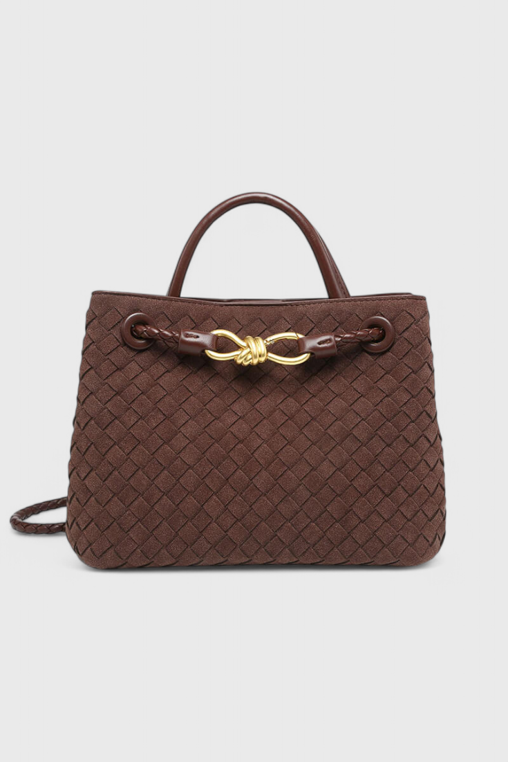 Sac Porté Épaule Tressé Chic – Marron