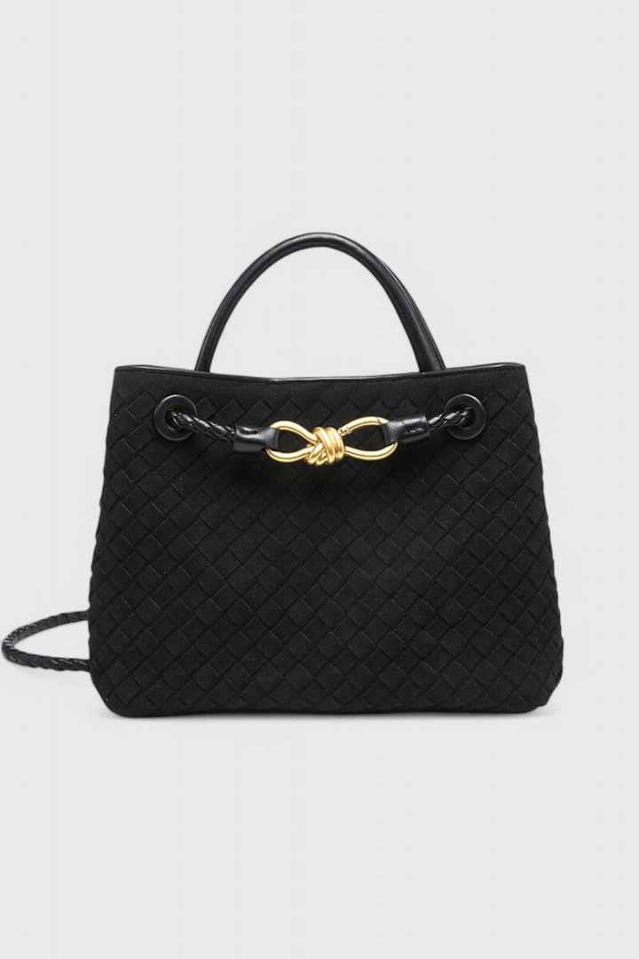 Sac Porté Épaule Tressé Chic – Noir