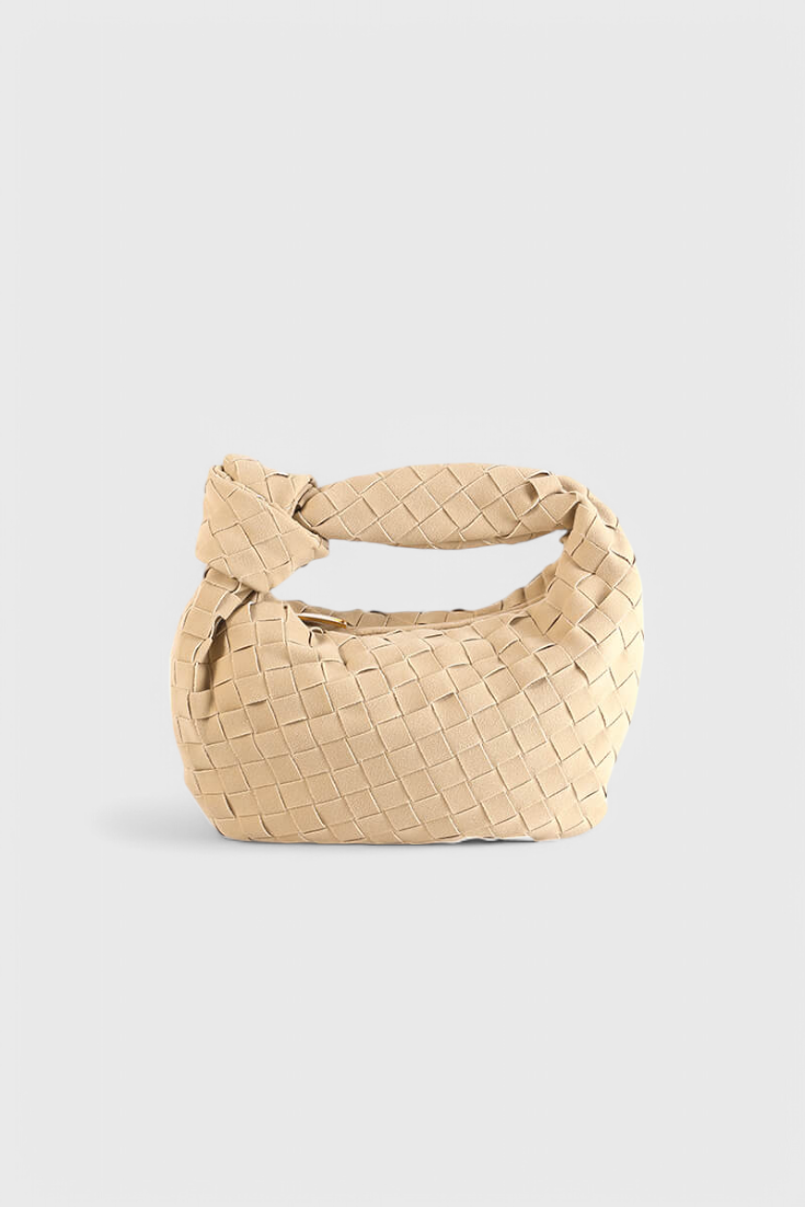 Sac Tressé avec Anse Nouée – Beige