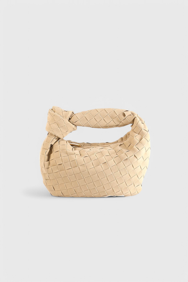 Sac Tressé avec Anse Nouée – Beige