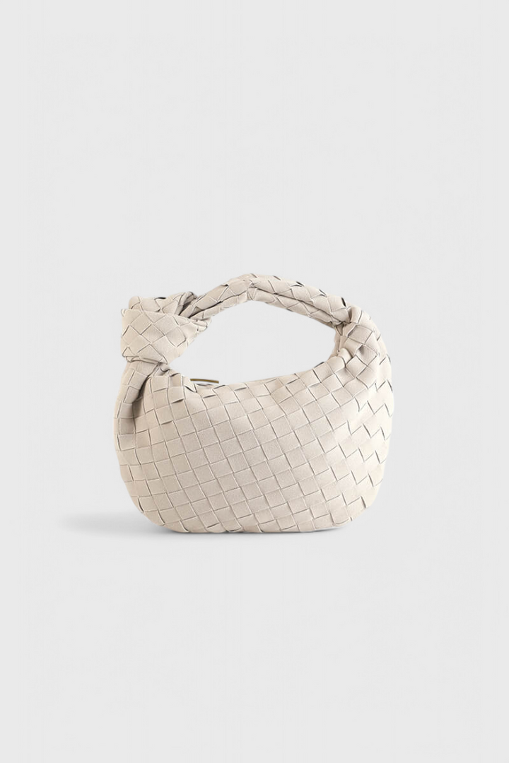 Sac Tressé avec Anse Nouée – Crème