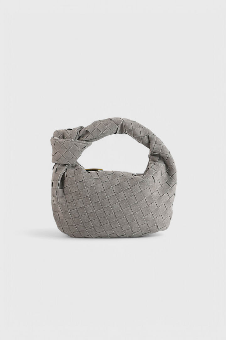 Sac Tressé avec Anse Nouée – Gris
