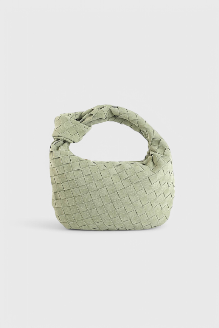 Sac Tressé avec Anse Nouée – Vert Olive