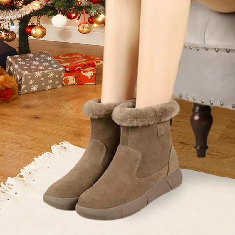 Mit Fell gefütterte Stiefeletten