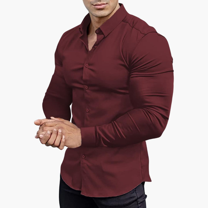 Chemise Homme Coupe Cintrée – Rouge