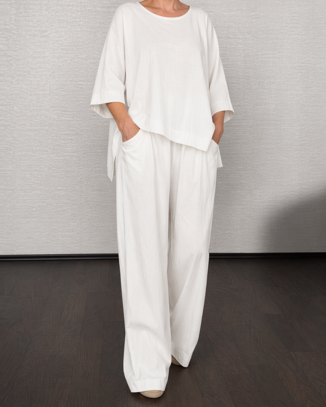 Ensemble Deux Pièces Minimaliste – Blanc