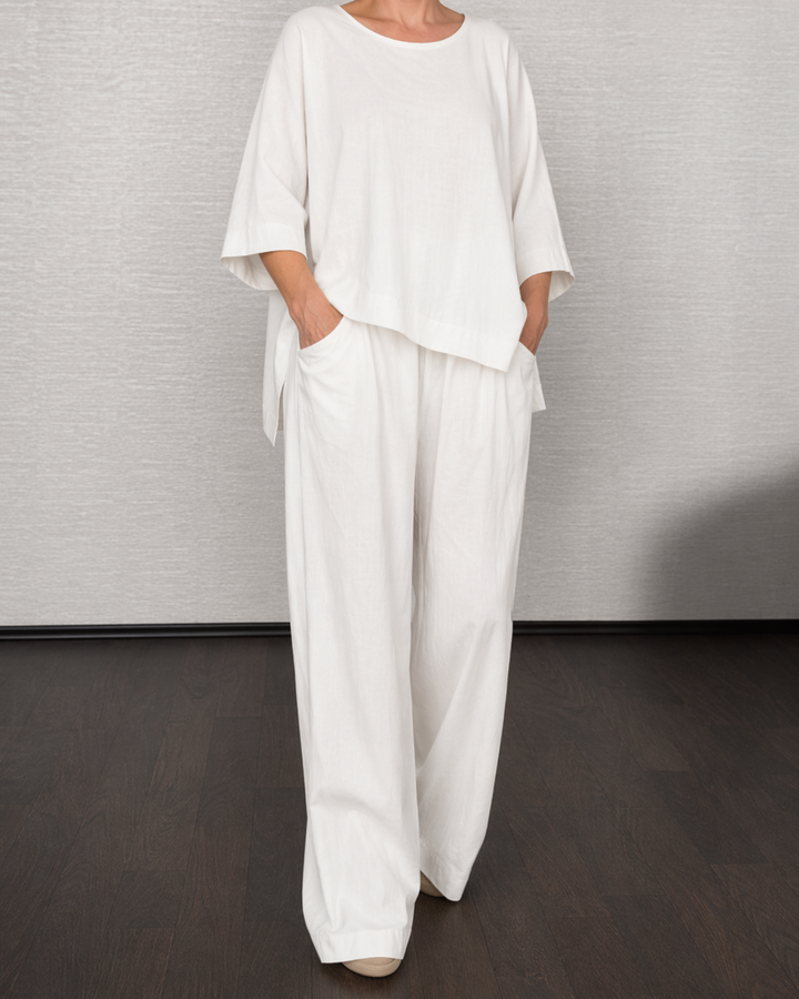 Ensemble Deux Pièces Minimaliste – Blanc