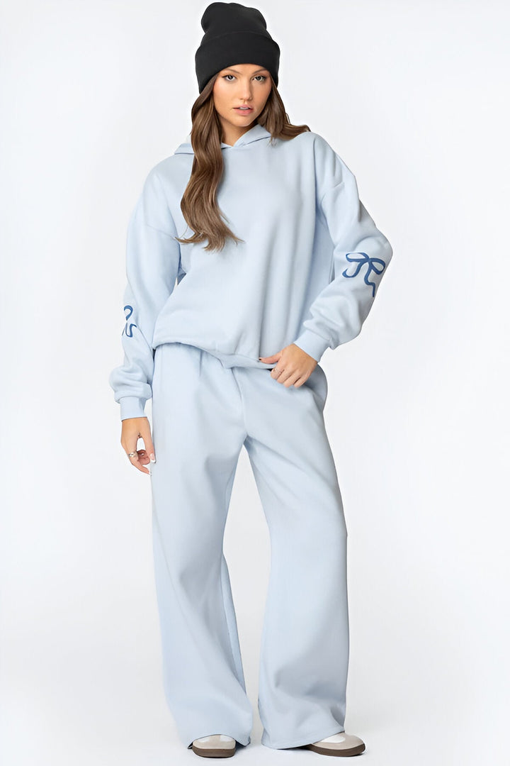Ensemble Pantalon Large à Capuche – Bleu