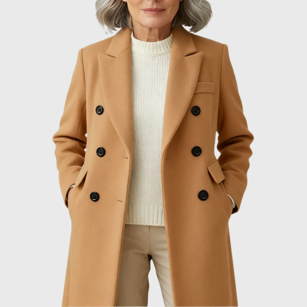 Manteau Long Croisé Cintré