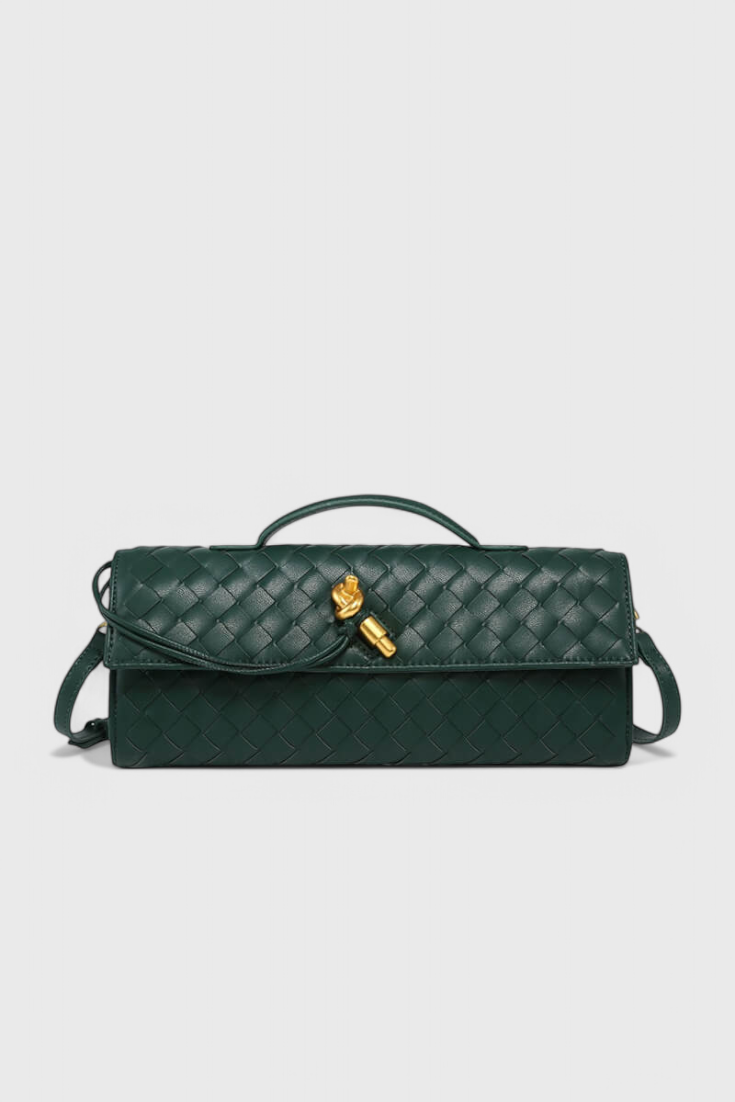 Sac Allongé à Fermoir Nœud – Vert