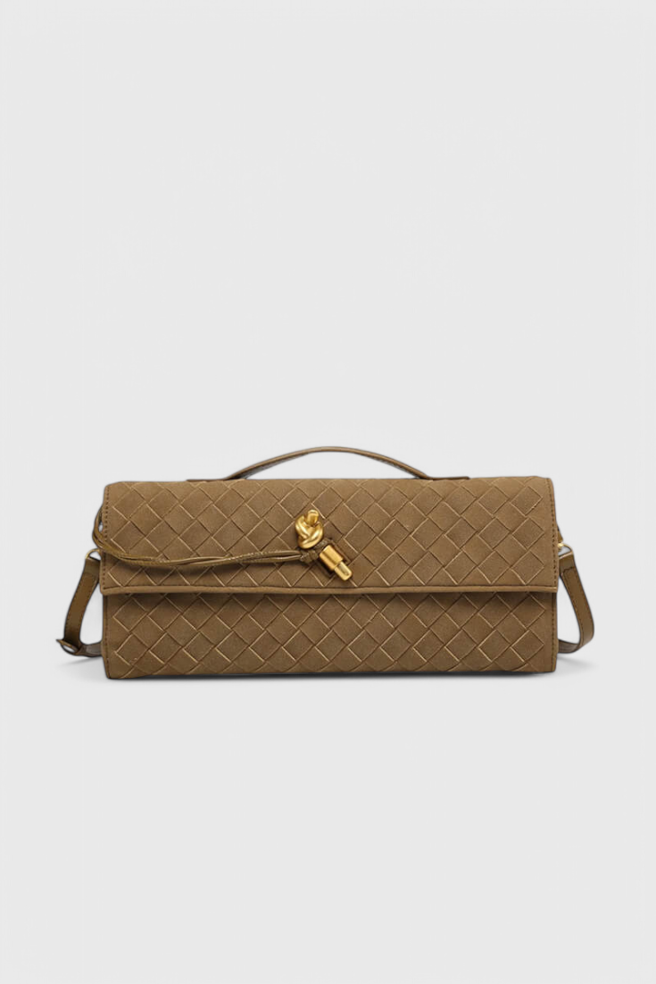 Sac Élégant à Fermoir Nœud – Marron