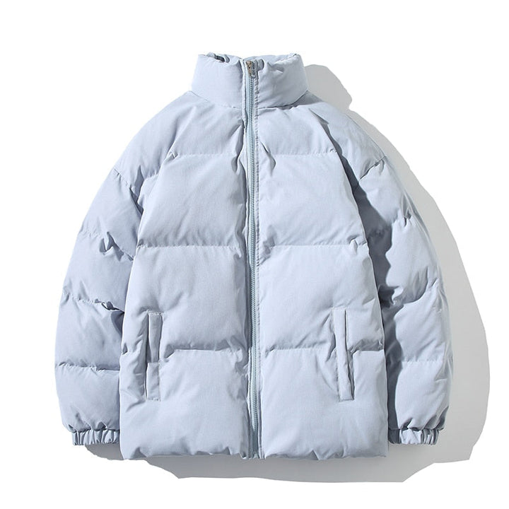 Veste Chaude à Col Montant – Bleu
