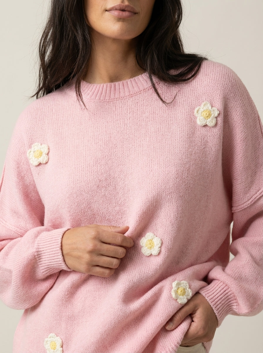 Sweat Douillet à Fleurs