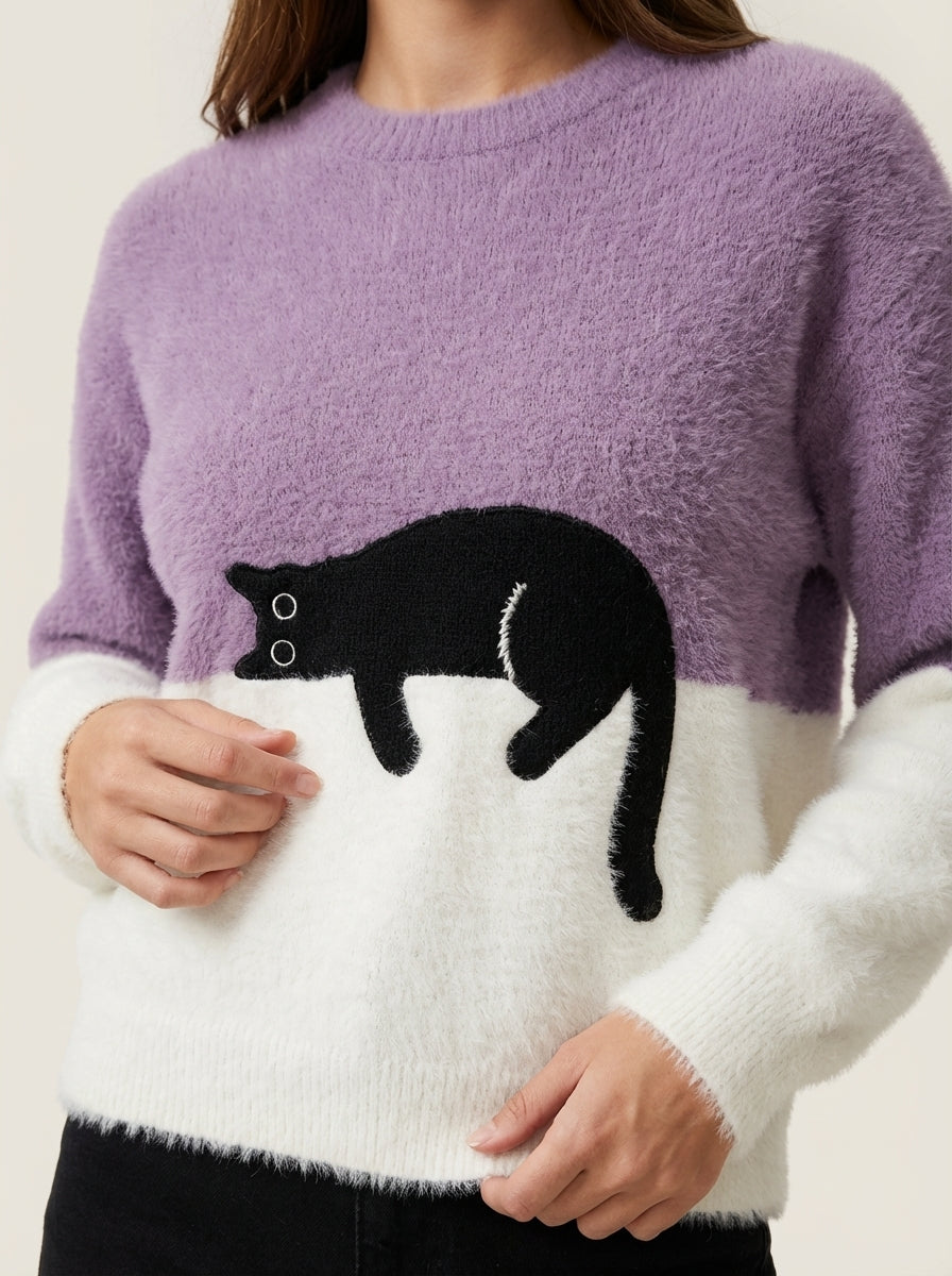 Sweat Doux à Motif Chat