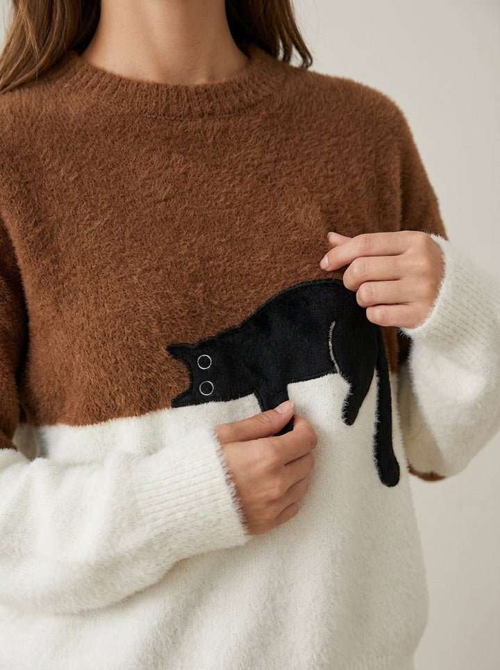 Sweat Doux à Motif Chat
