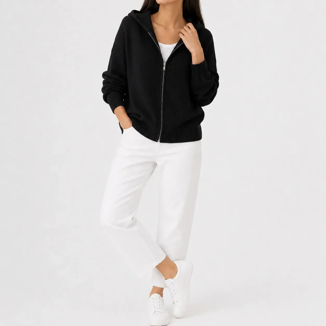 Sweat Essentiel Zippé à Capuche