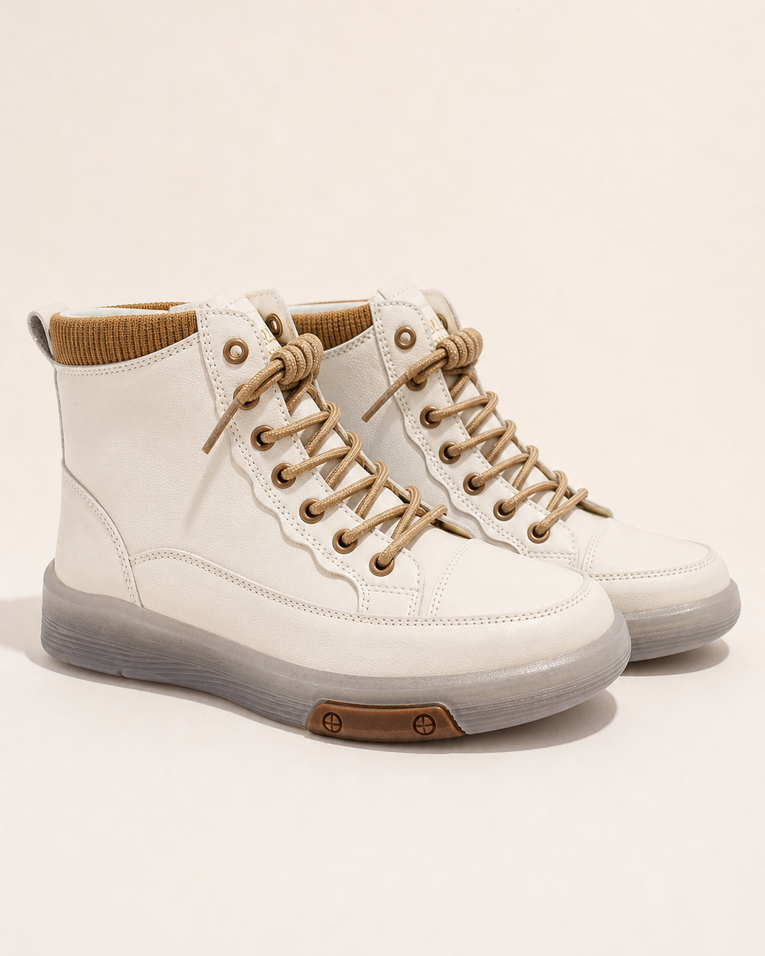 Bottines Montantes Style Urbain – Taupe