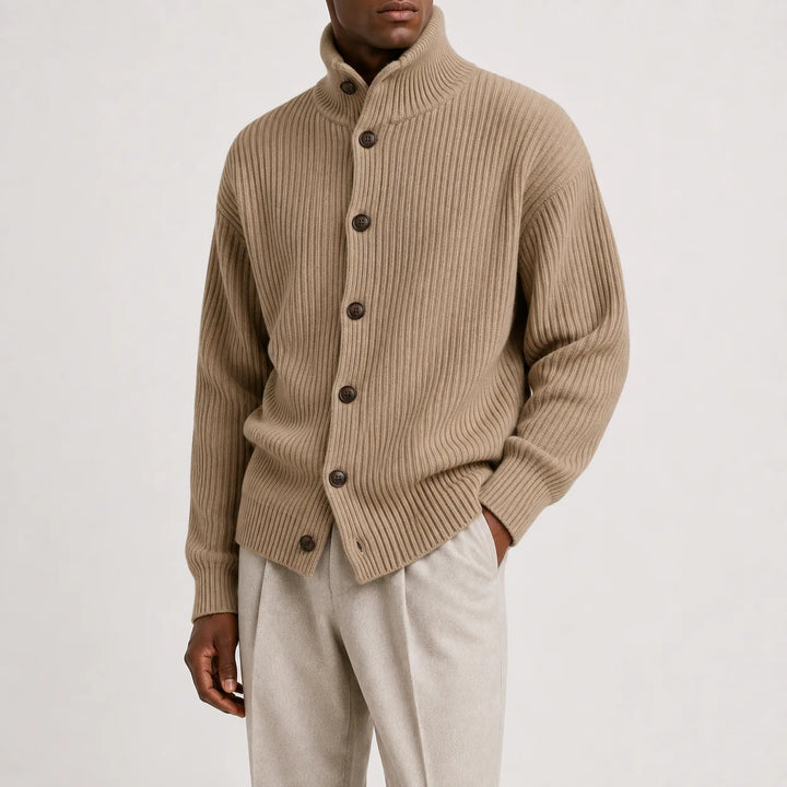Cardigan Homme à Col Montant