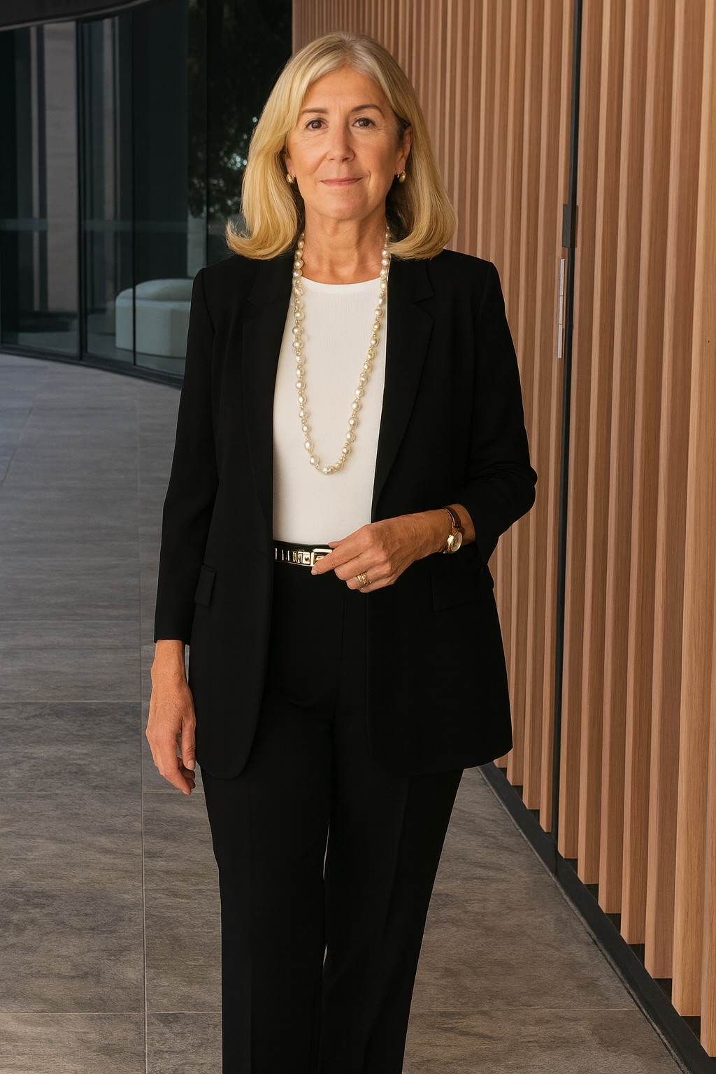 Ensemble Tailleur Coupe Droite – Noir