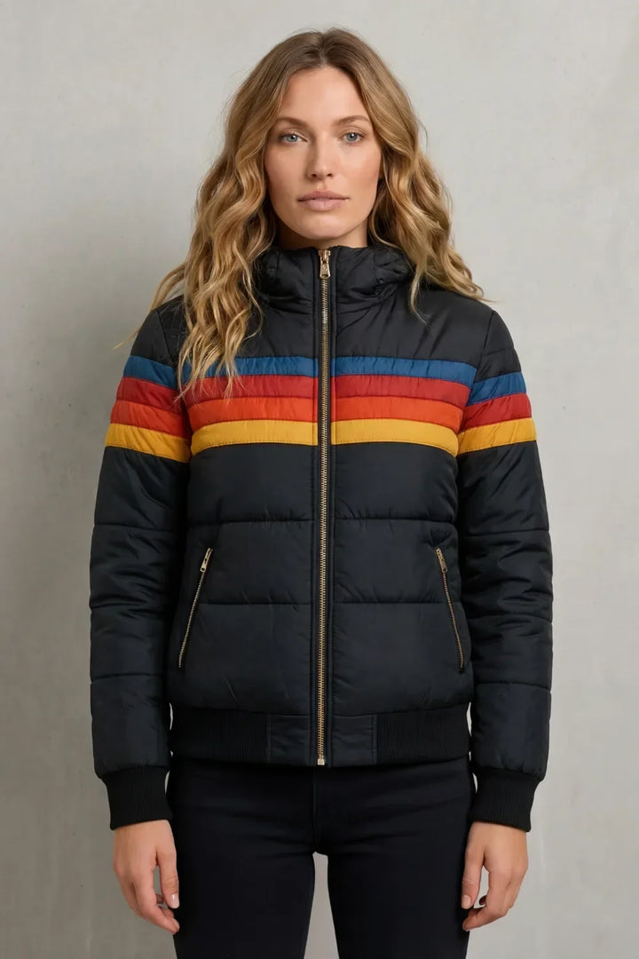 Veste Color-Block à Capuche