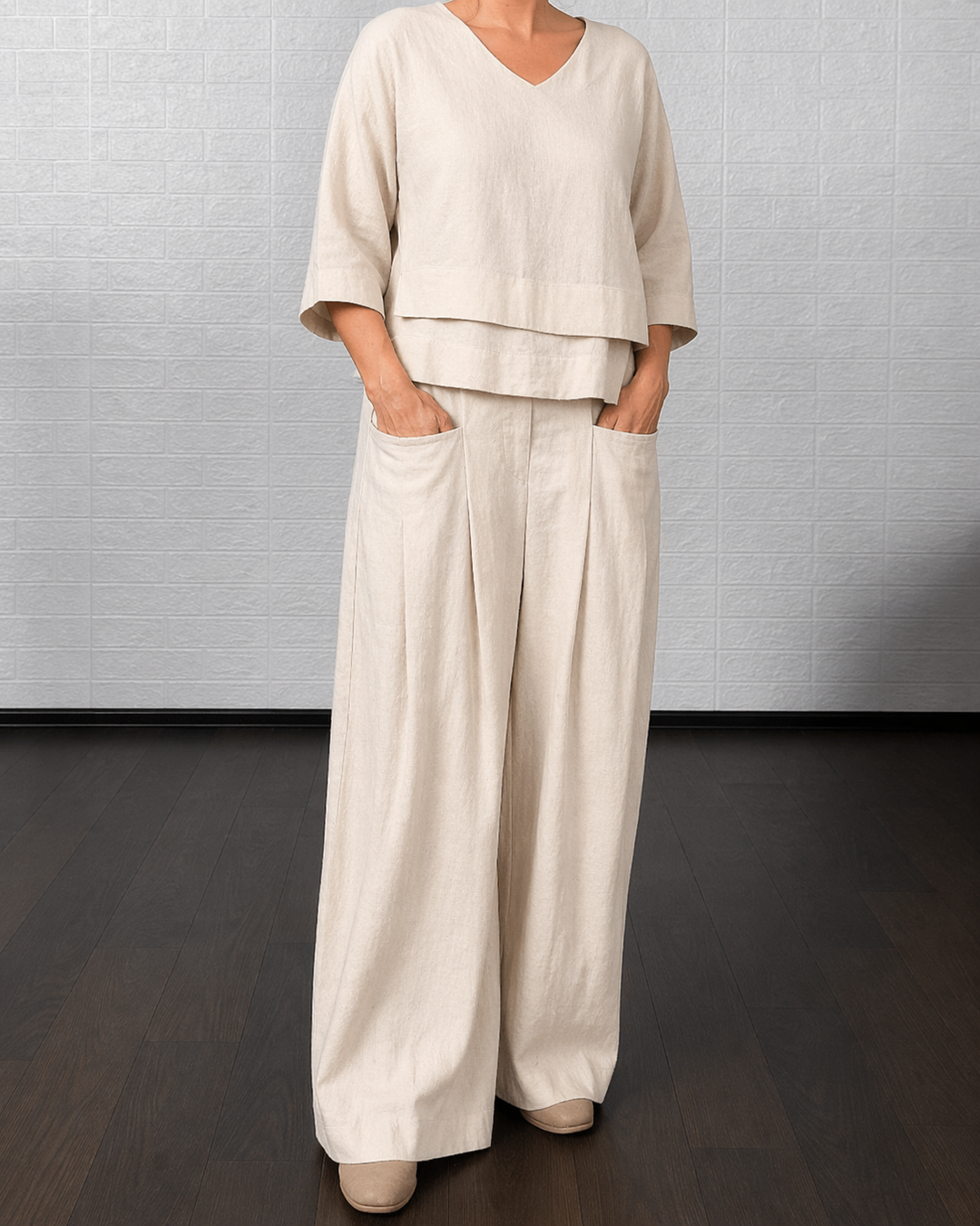 Ensemble Deux Pièces Minimaliste – Kaki