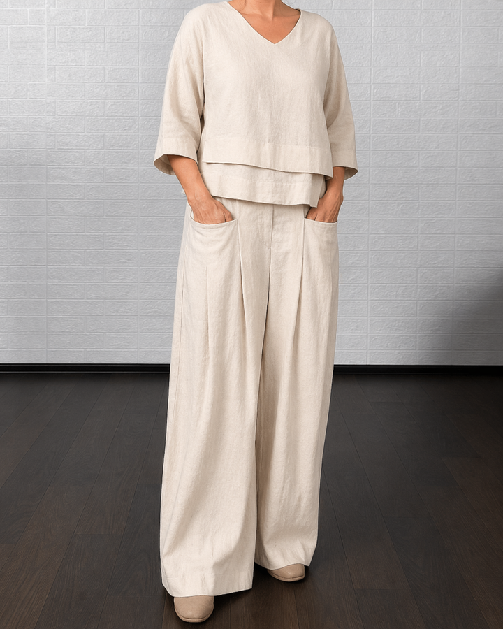 Ensemble Deux Pièces Minimaliste – Kaki