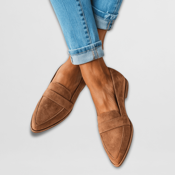 Mocassins Pointus Élégants – Kaki
