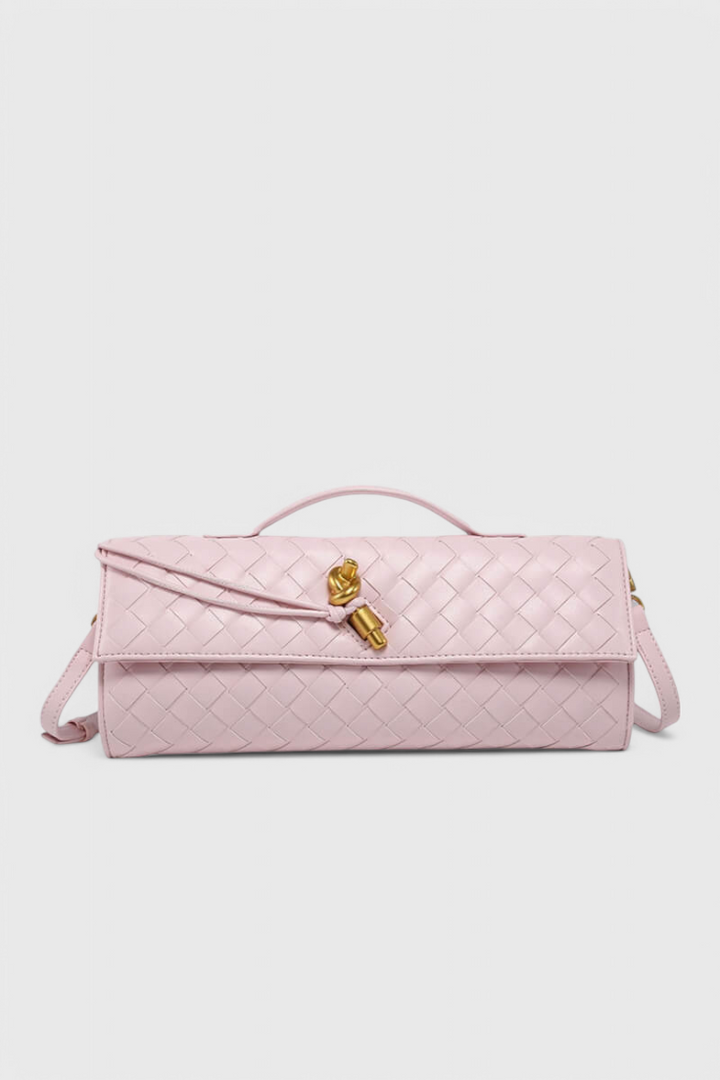 Sac Allongé à Fermoir Nœud – Rose