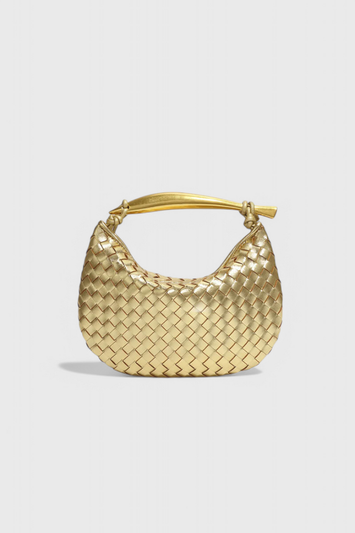 Sac Tressé à Anse Sculpturale – Doré