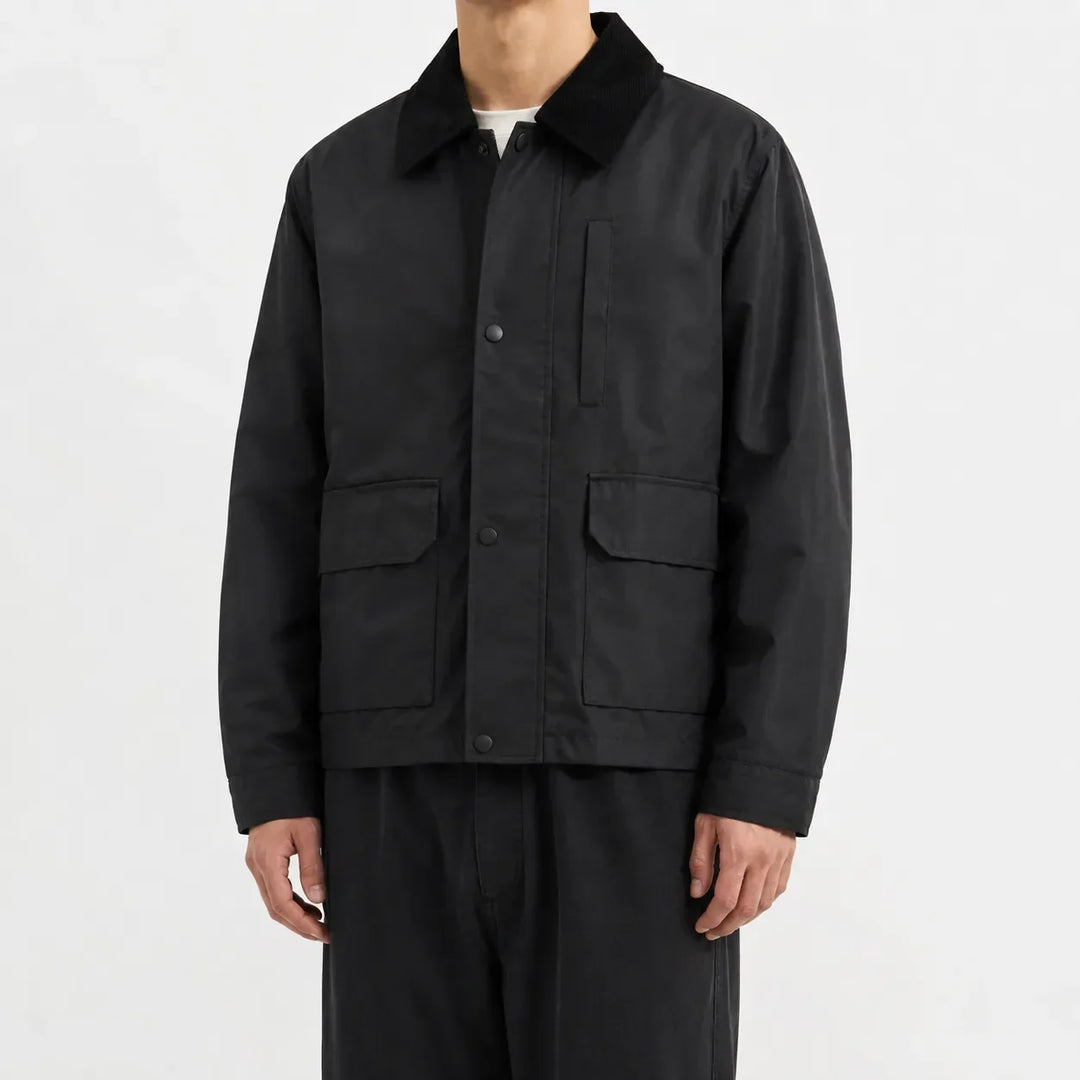 Veste Homme à Col Contrasté – Noir